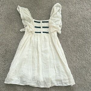 Mayoral Cream Dress with Black Detailing